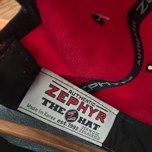 New! Zephyr Nebraska Baseball Embroidered Hat Cup SnapBack Huskers Red NWT! - Picture 9 of 11